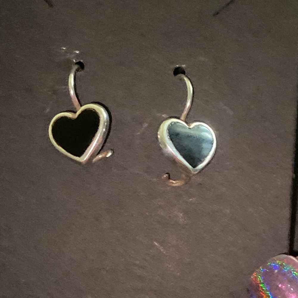 Sterling silver black onyx earrings